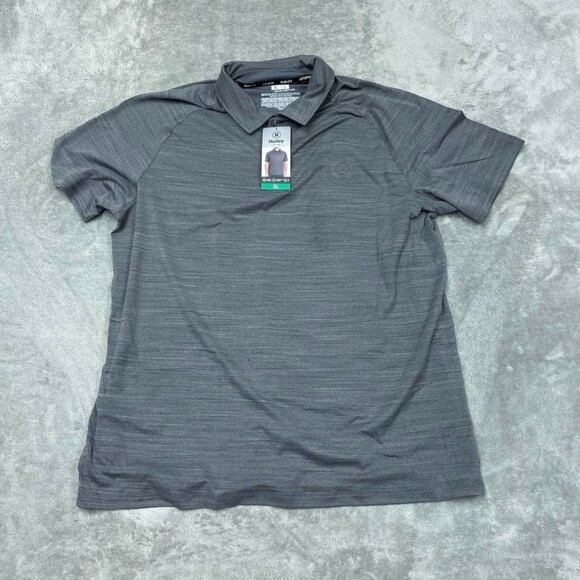 Hurley Mens XL Gray Polo Shirt Moisture Wicking Performance Top a1345 - Picture 1 of 7